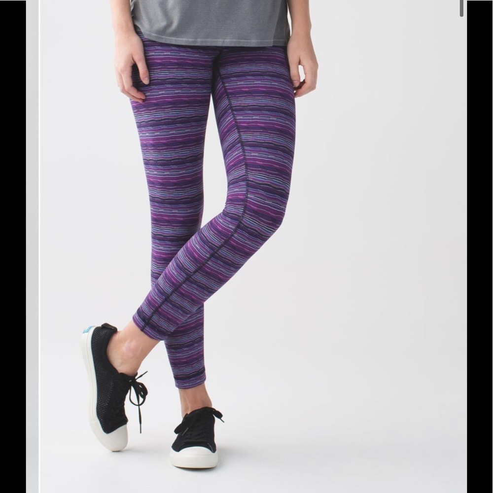 Lululemon NEW High Times Pants Tight Dye Twist Ultra Violet Multi Stripe Legging